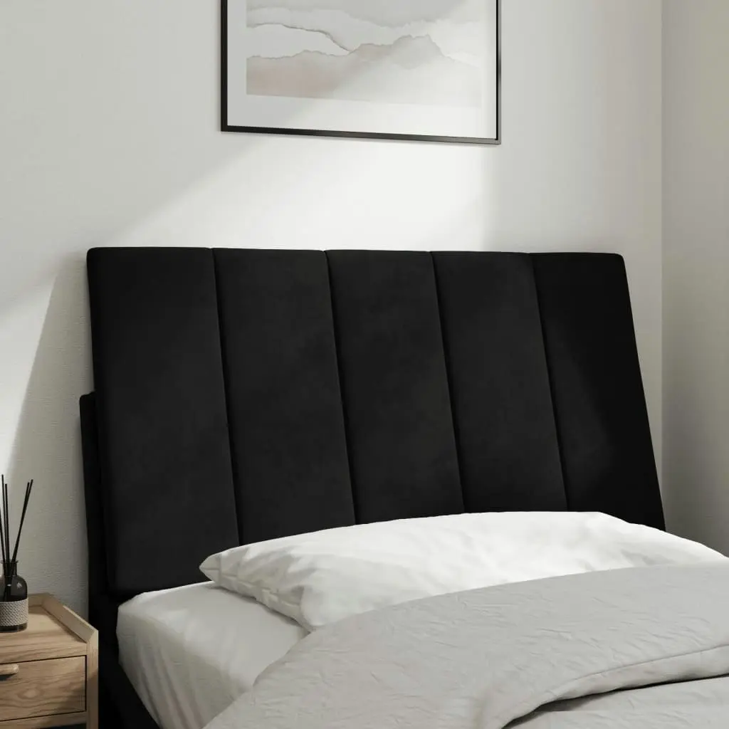 Headboard Cushion Black 90 cm Velvet 374651