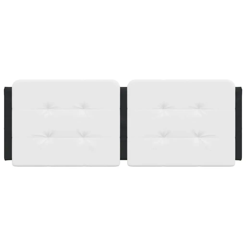 Headboard Cushion Black and White 137 cm Faux Leather 3207711