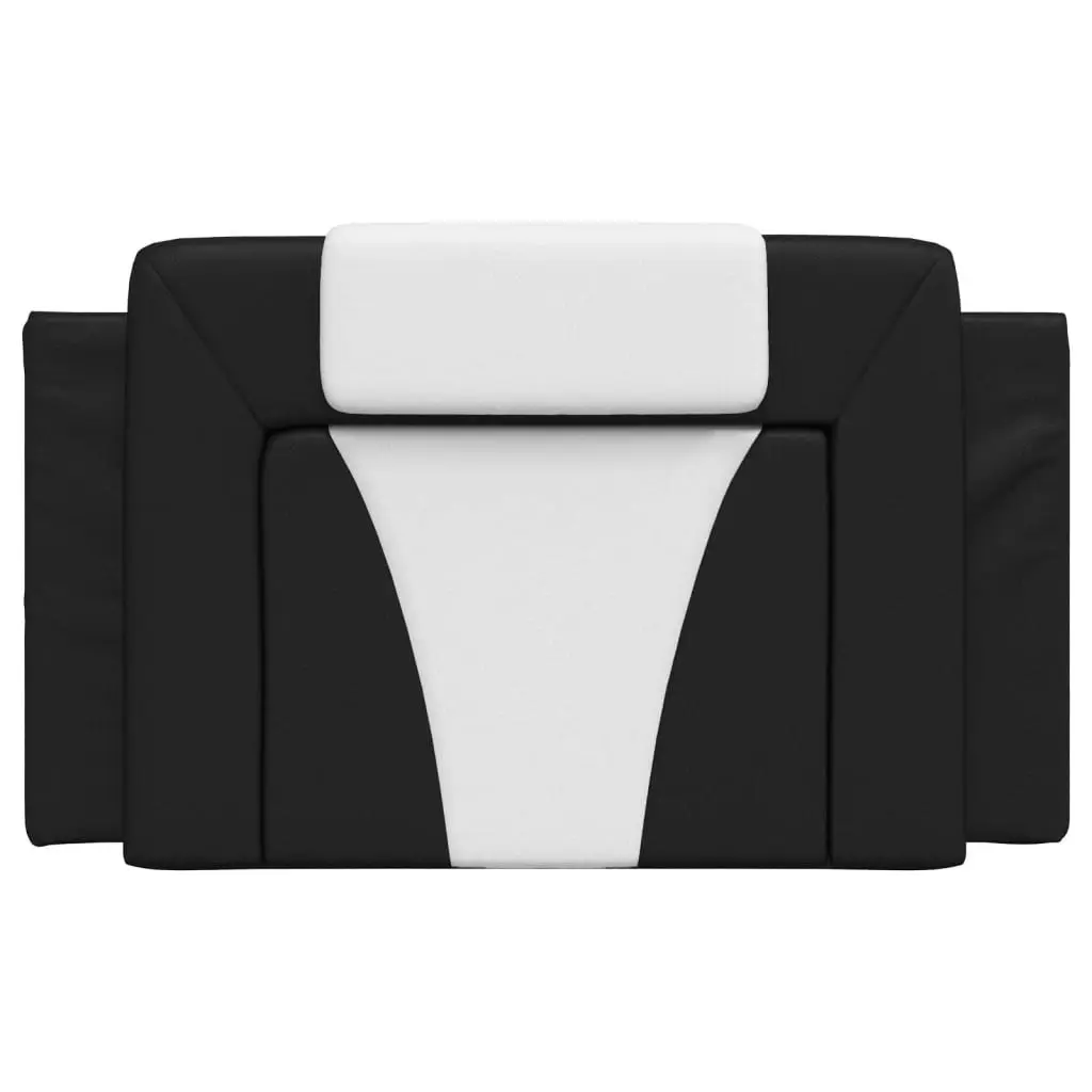 Headboard Cushion Black and White 90 cm Faux Leather 374772