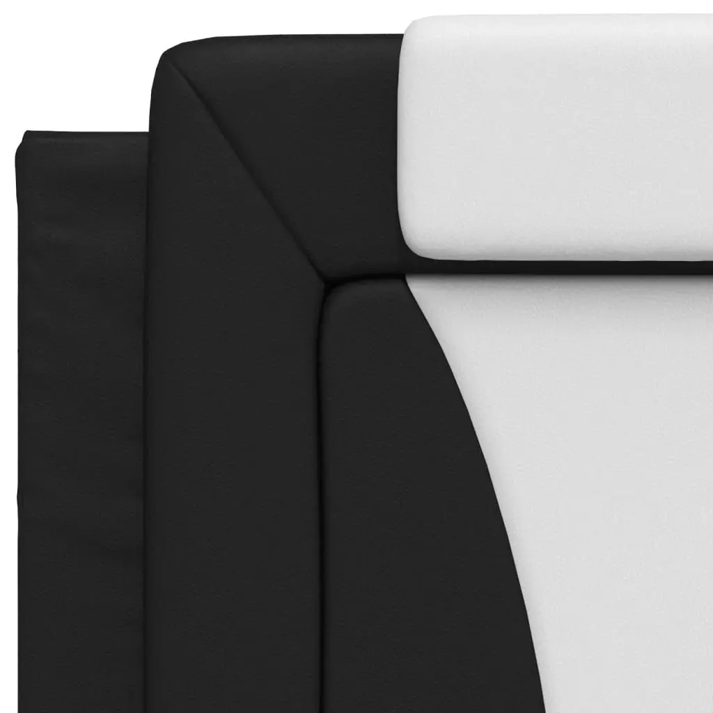 Headboard Cushion Black and White 90 cm Faux Leather 374772