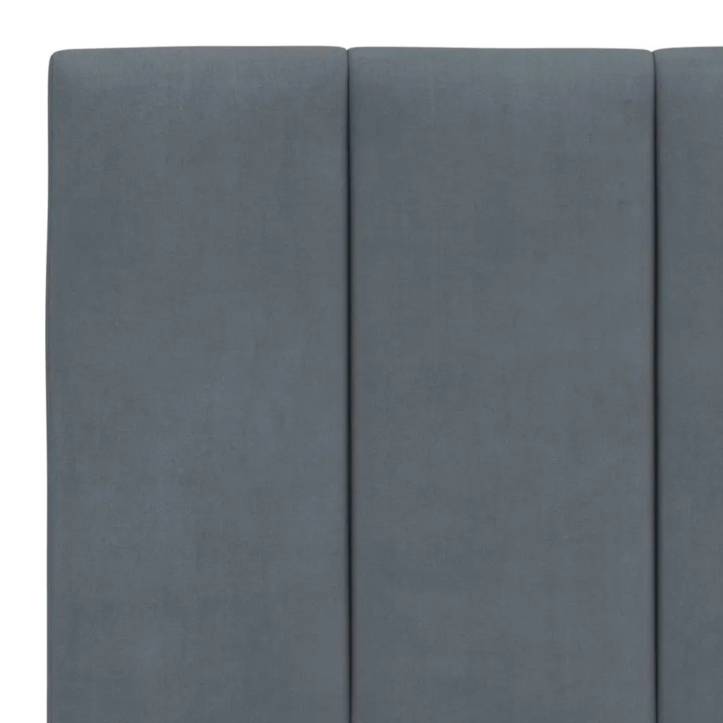 Headboard Cushion Dark Grey 152 cm Queen Velvet 374696