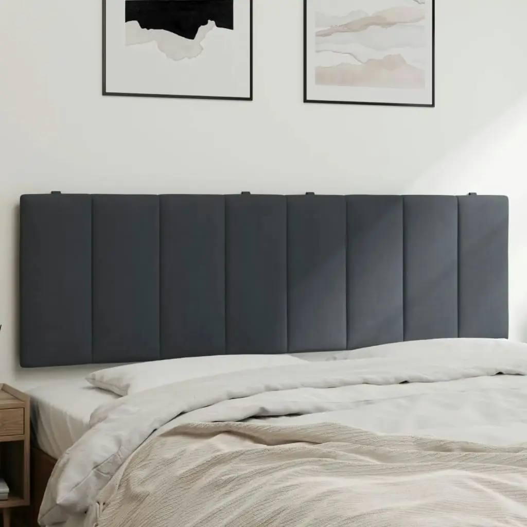 Headboard Cushion Dark Grey 152 cm Queen Velvet 374696