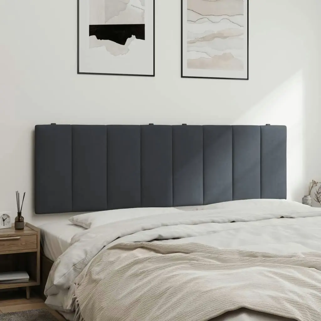 Headboard Cushion Dark Grey 152 cm Queen Velvet 374696