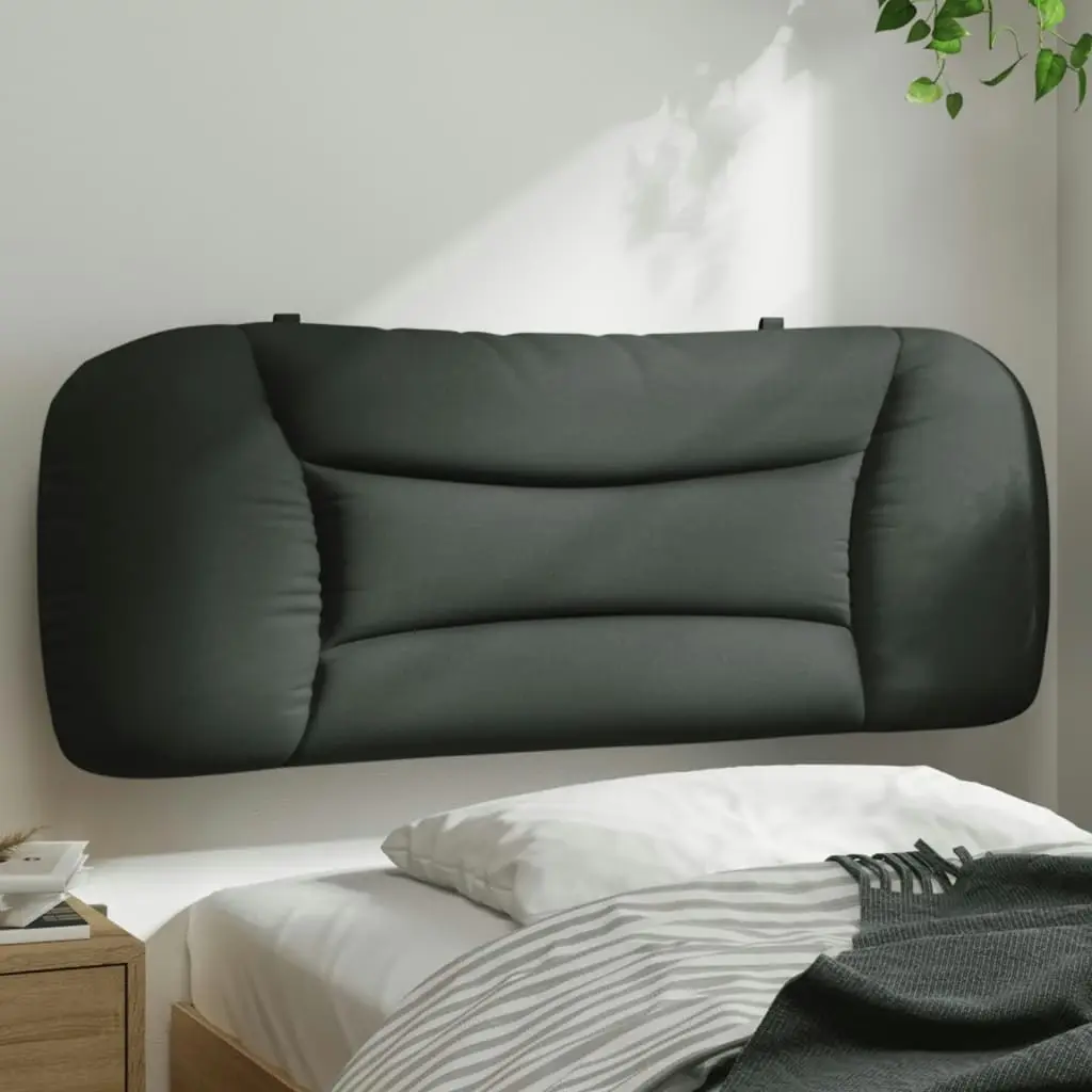 Headboard Cushion Dark Grey 107 cm King Single Fabric 374637