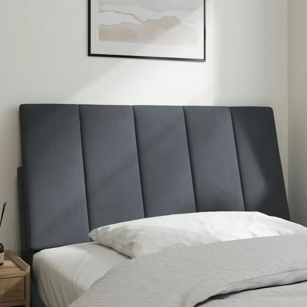 Headboard Cushion Dark Grey 107 cm Velvet 374700