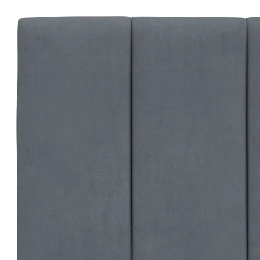 Headboard Cushion Dark Grey 107 cm Velvet 374700