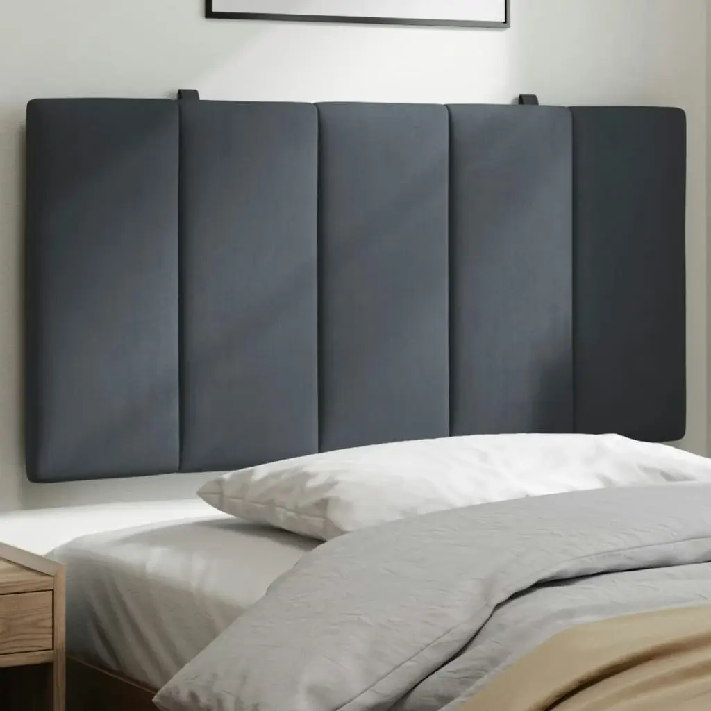 Headboard Cushion Dark Grey 107 cm Velvet 374700