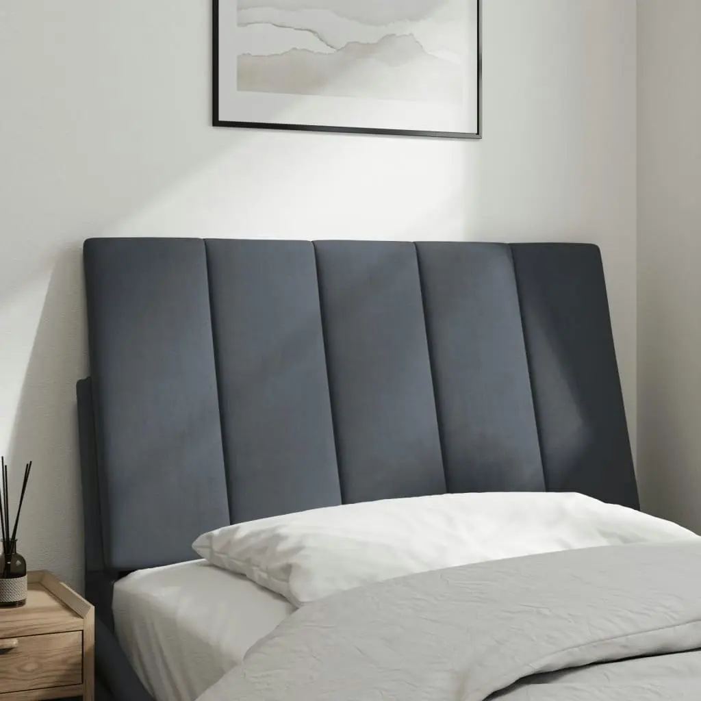 Headboard Cushion Dark Grey 90 cm Velvet 374650