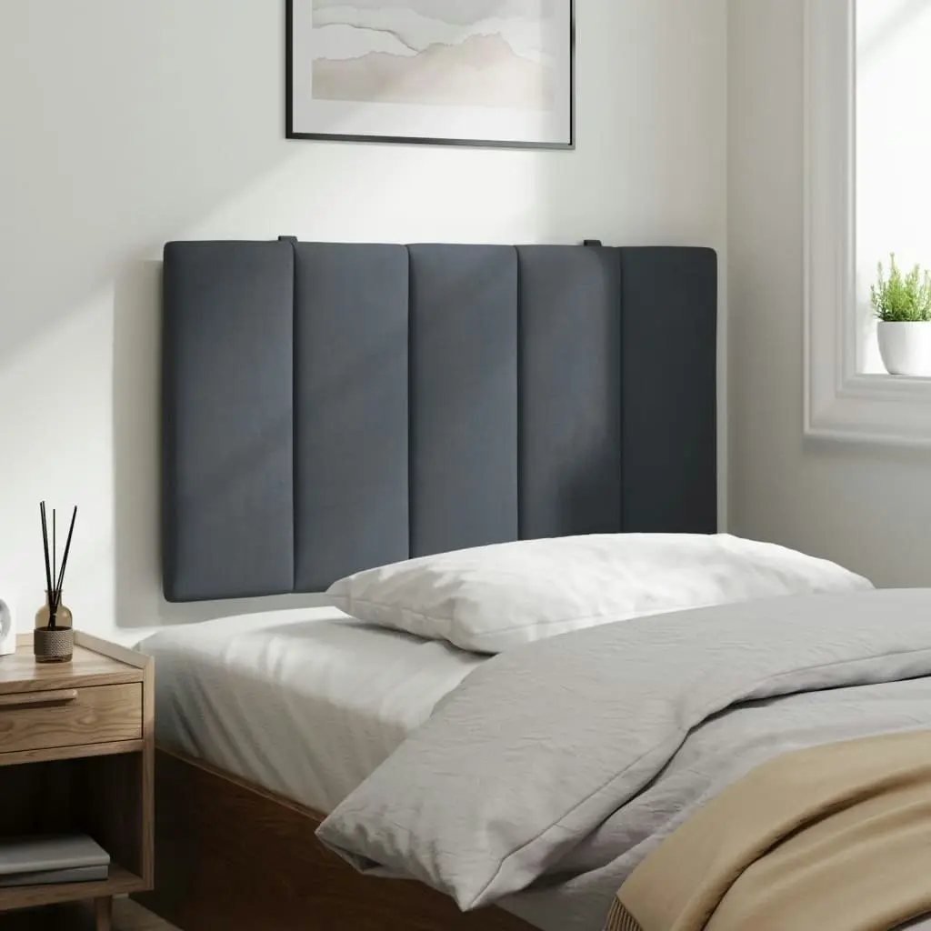 Headboard Cushion Dark Grey 90 cm Velvet 374650