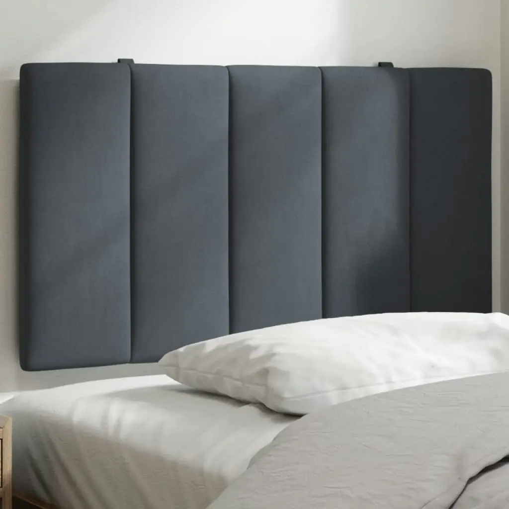 Headboard Cushion Dark Grey 90 cm Velvet 374650