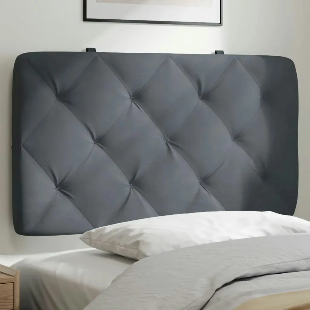 Headboard Cushion Dark Grey 90 cm Velvet 3207695