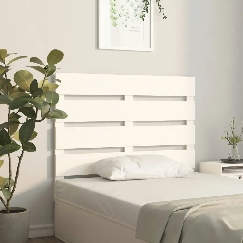 Headboard White 100 cm Solid Wood Pine 821333