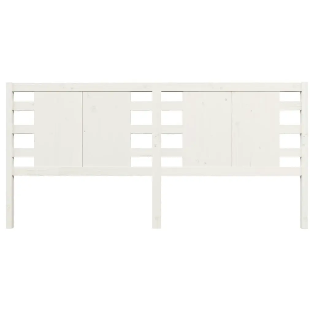 Headboard White 141 cm Solid Wood Pine 818766