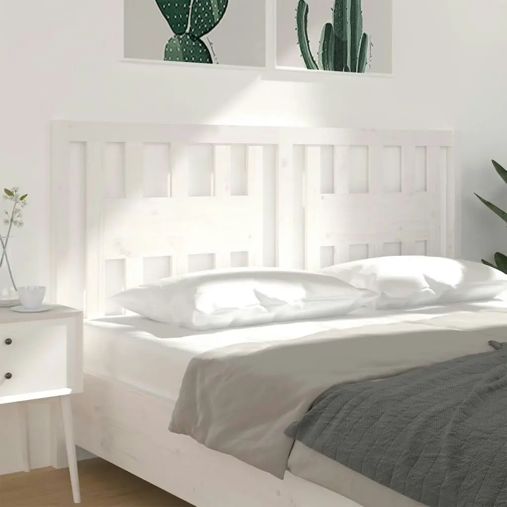 Headboard White 186 cm Solid Wood Pine 818686