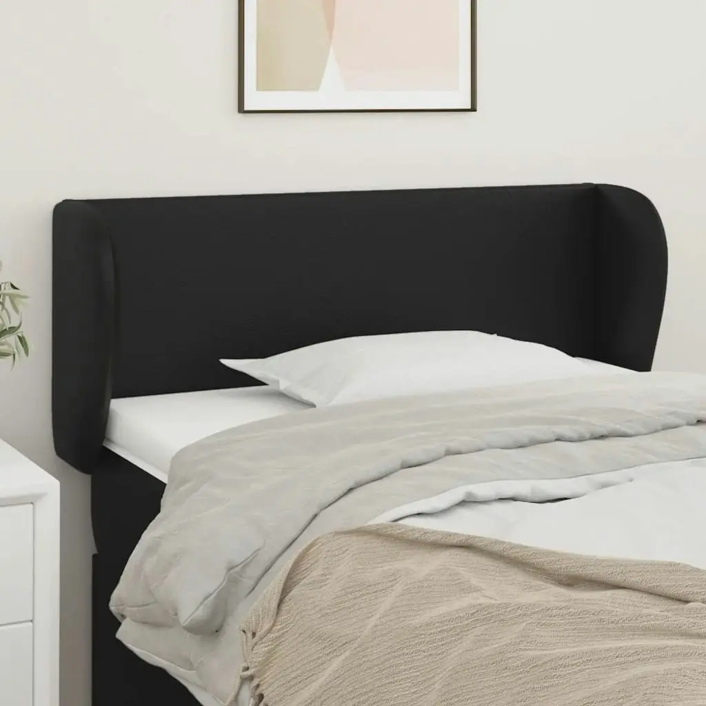 Headboard with Ears Black 103x23x78/88 cm Faux Leather 3116948