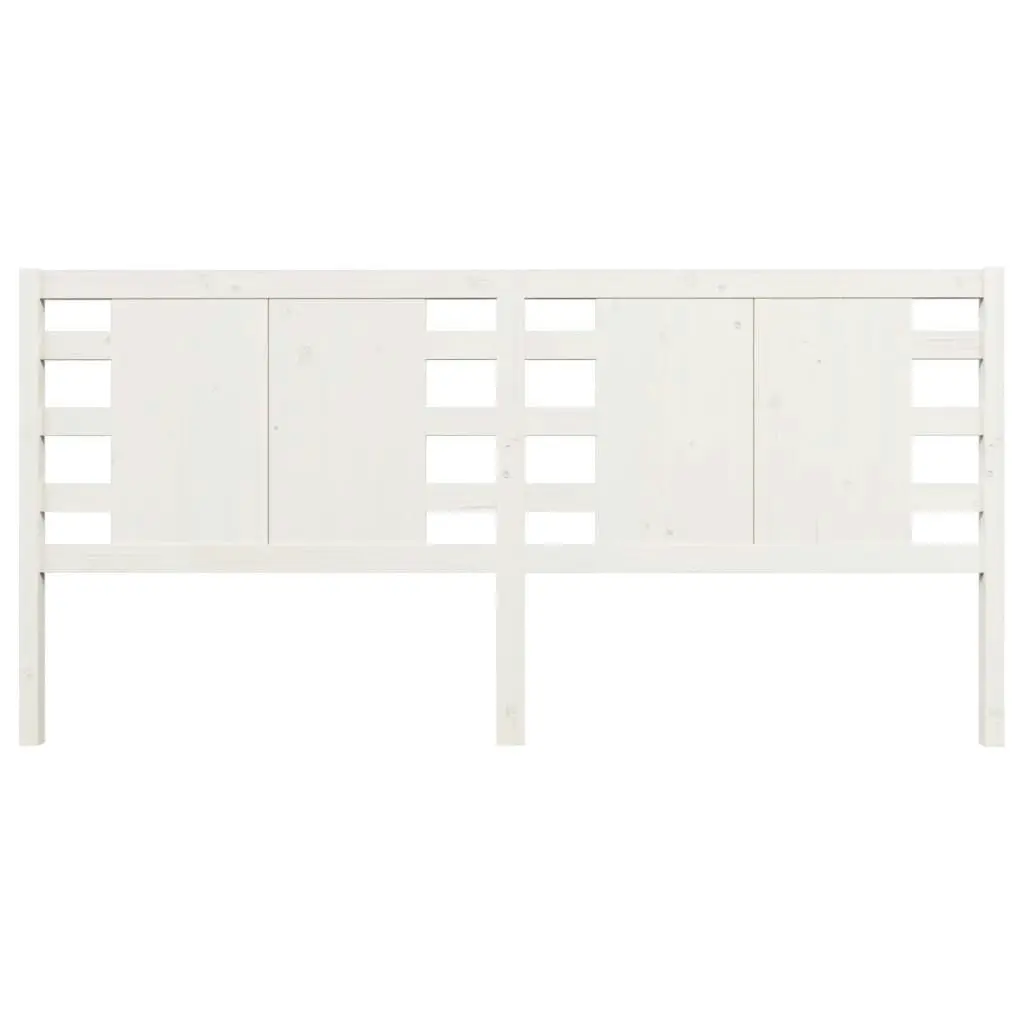 Headboard White 186 cm Solid Wood Pine 818786