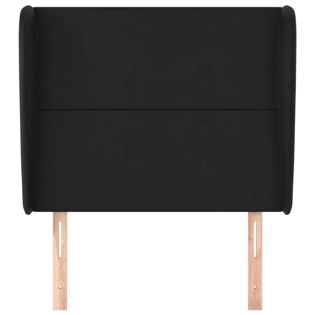 Headboard with Ears Black 83 cm Faux Leather 3117748