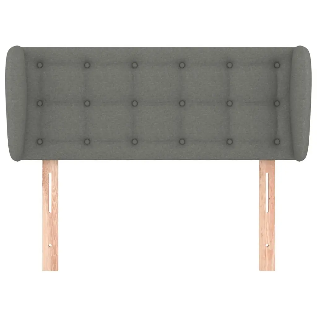 Headboard with Ears Dark Grey 103x23x78/88 cm Fabric 3117569