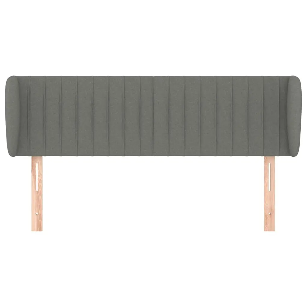 Headboard with Ears Dark Grey 147 cm Fabric 3117381