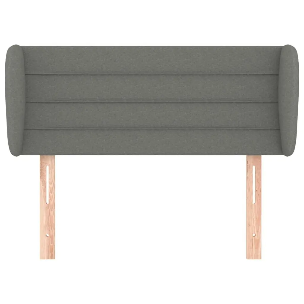 Headboard with Ears Dark Grey 103 cm Fabric 3117275