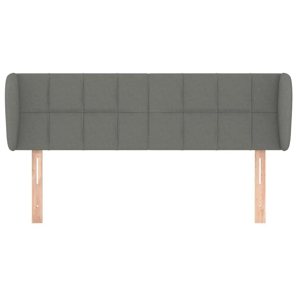 Headboard with Ears Dark Grey 147x23x78/88 cm Fabric 3117143