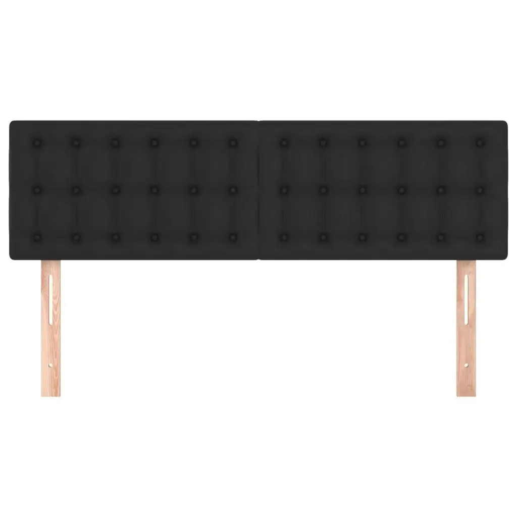 Headboards 2 pcs Black 72x5x78/88 cm Faux Leather 346464