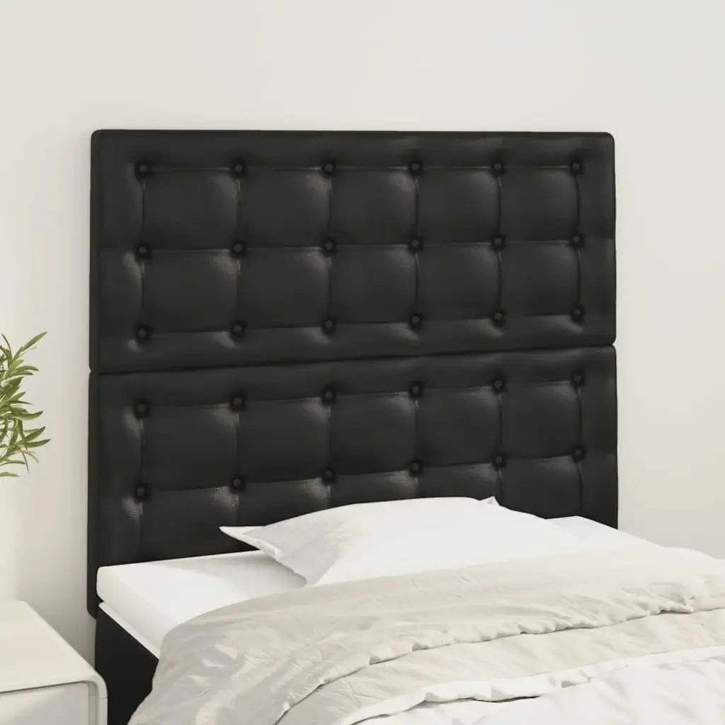 Headboards 2 pcs Black 100 cm Faux Leather 3116416