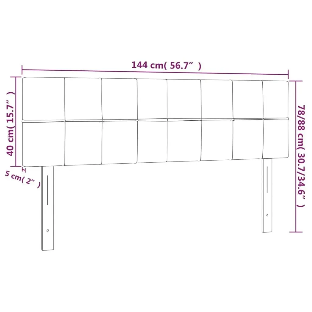 Headboards 2 pcs Dark Grey 72 cm Fabric 346047