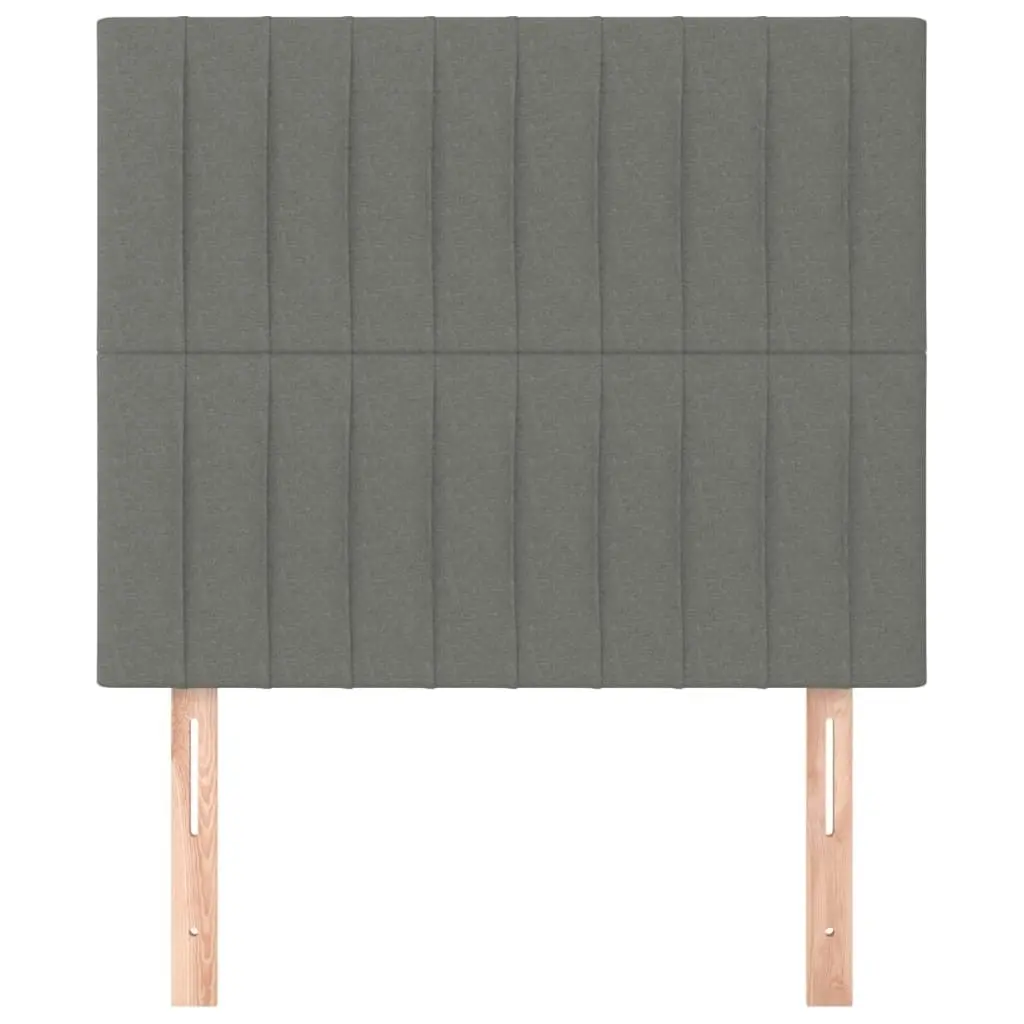 Headboards 2 pcs Dark Grey 80x5x78/88 cm Fabric 3116545