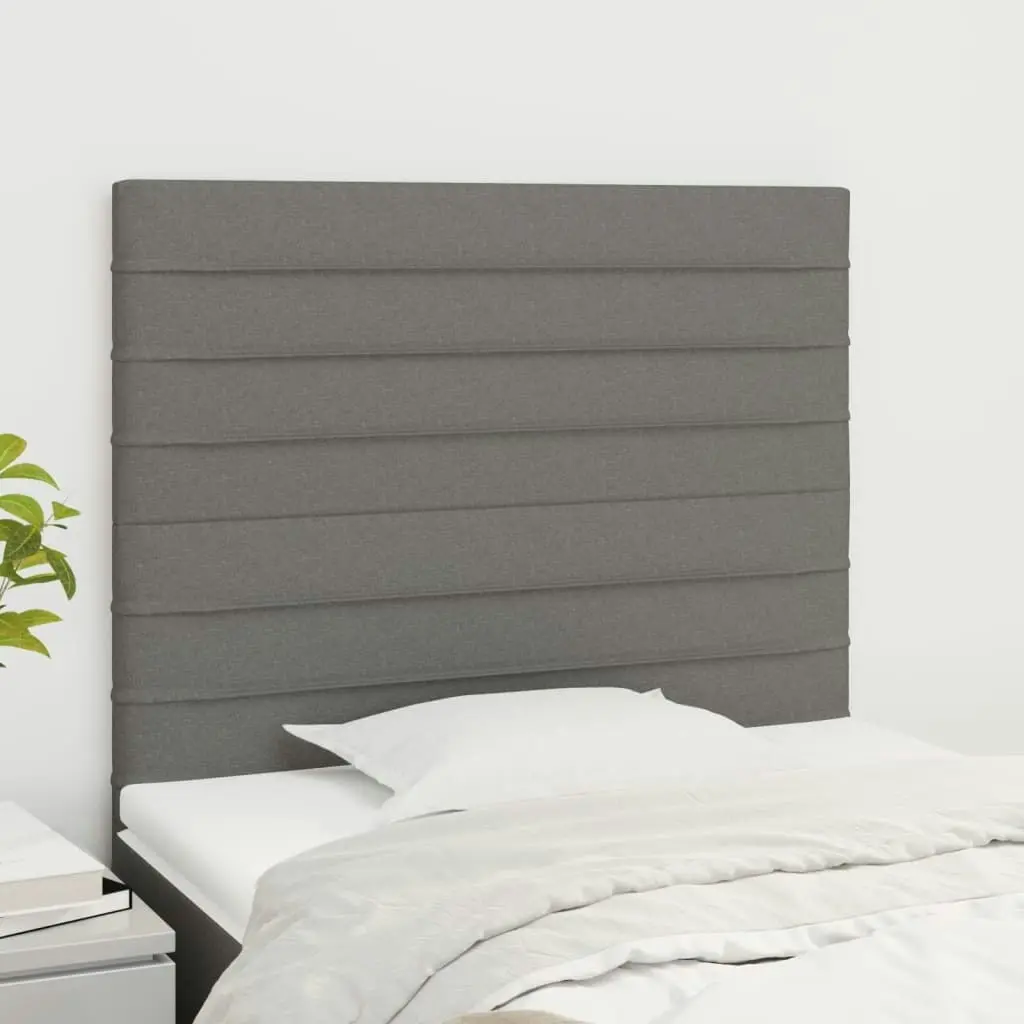 Headboards 2 pcs Dark Grey 80x5x78/88 cm Fabric 3116447