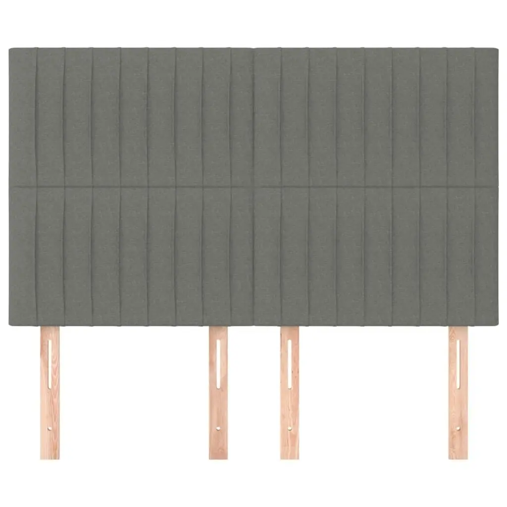 Headboards 4 pcs Dark Grey 72x5x78/88 cm Fabric 3116569