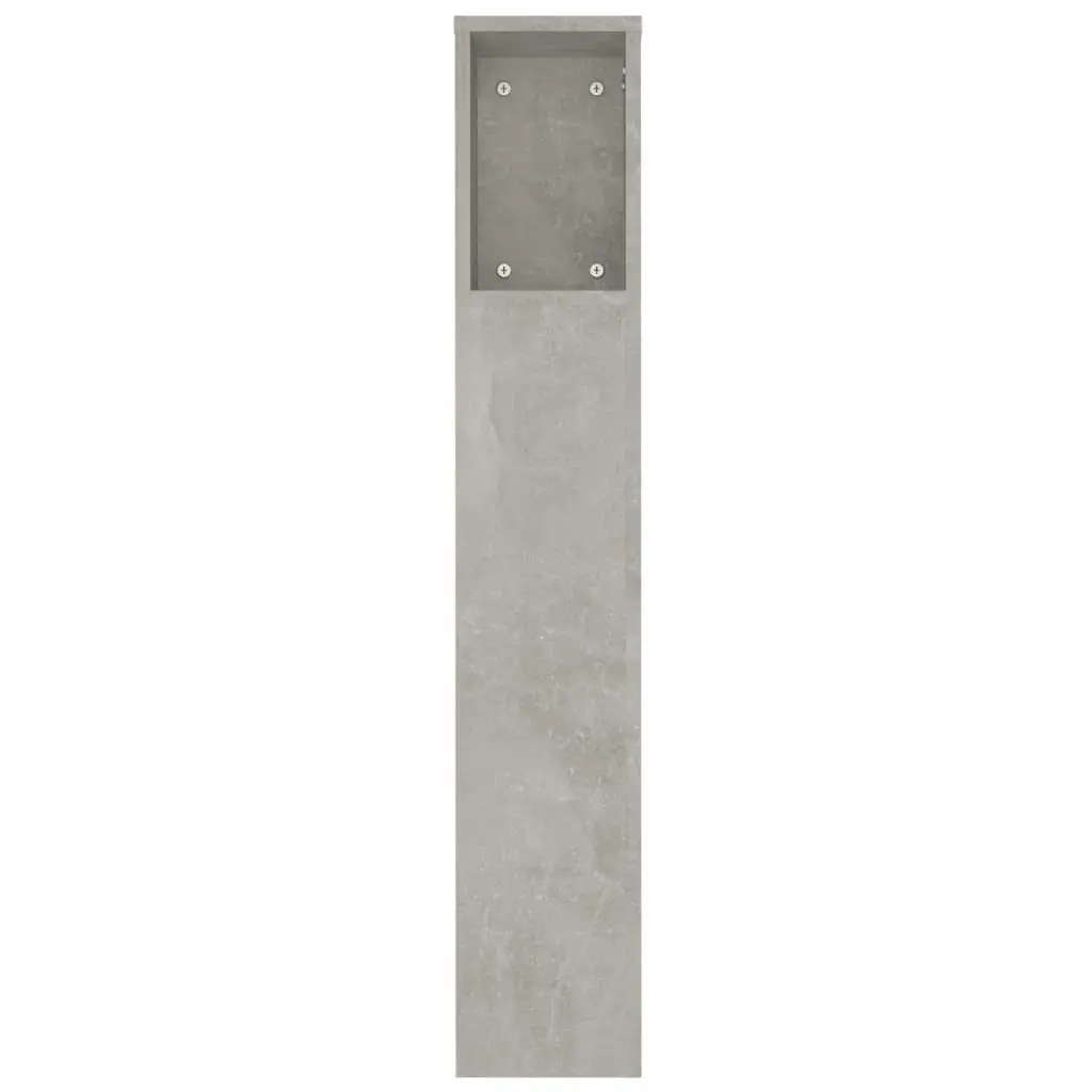 Headboard Cabinet Concrete Grey 180x18.5x104.5 cm 811947