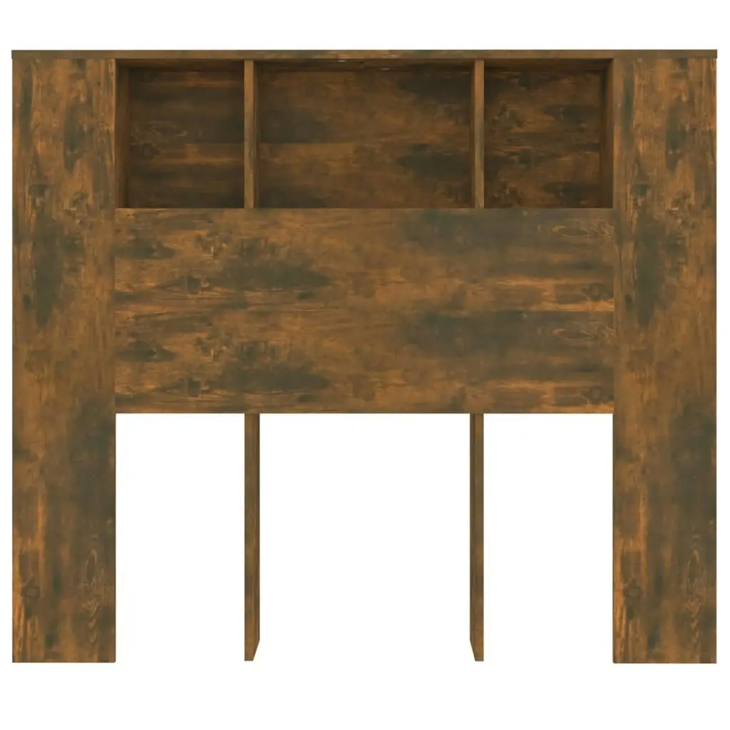 Headboard Cabinet Smoked Oak 120x18.5x102.5 cm 817267