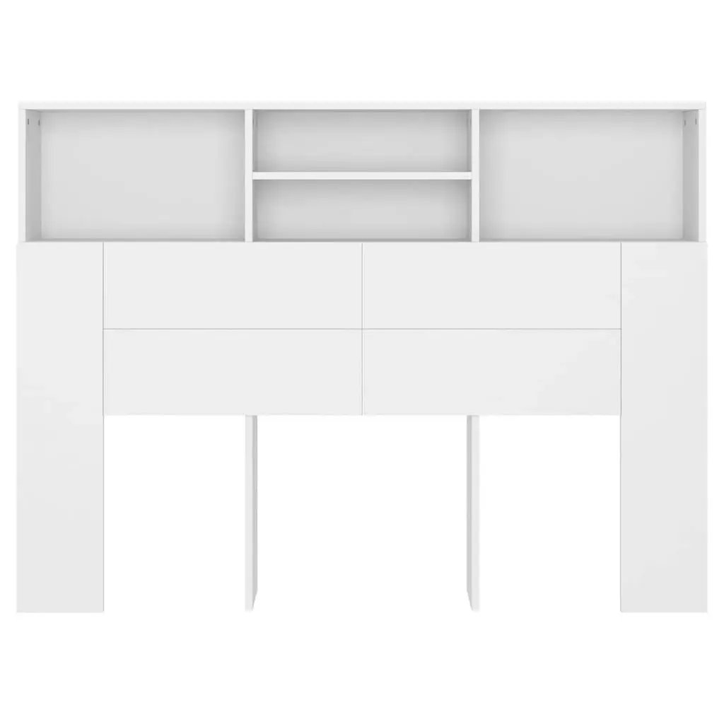 Headboard Cabinet White 140x19x103.5 cm 811862