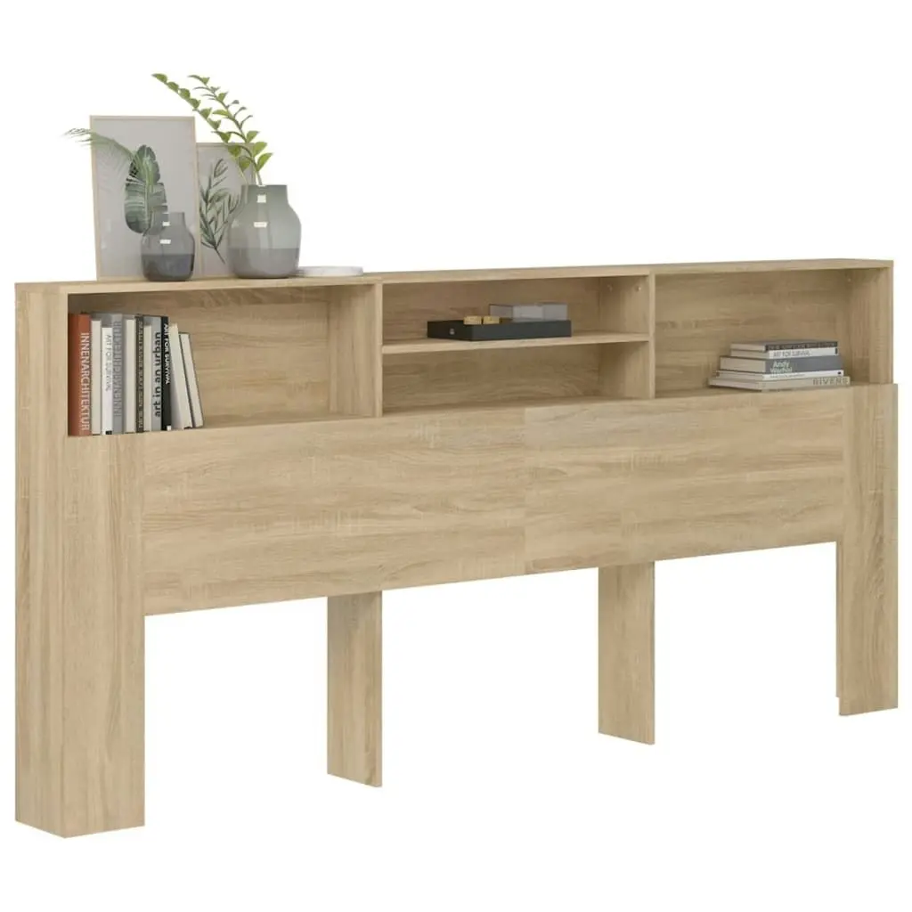 Headboard Cabinet Sonoma Oak 220x19x103.5 cm 811901