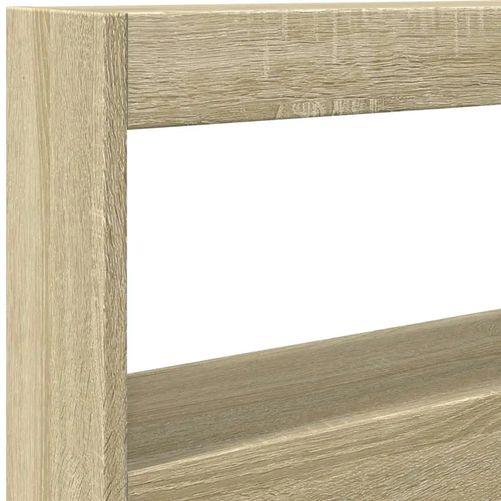 Headboard Cabinet with LED Sonoma Oak 100x17x102 cm 839184