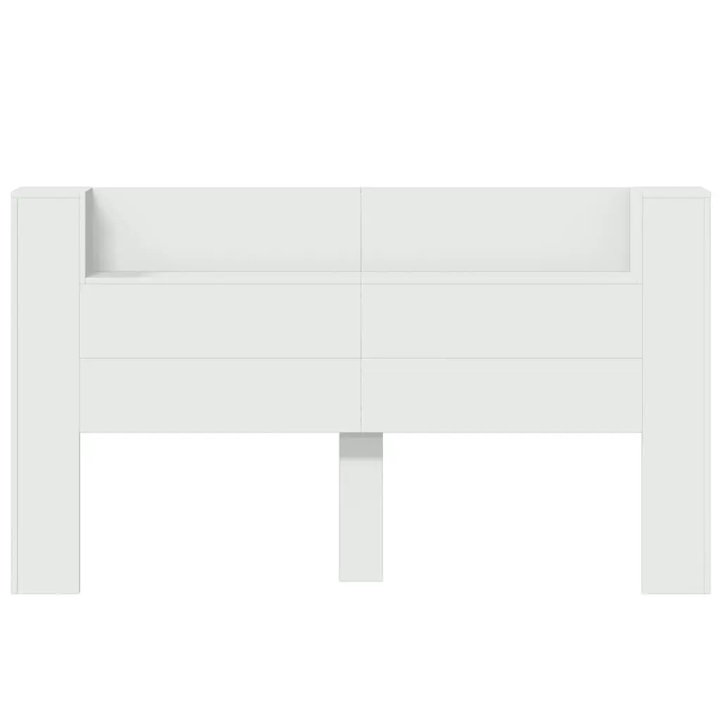 Headboard Cabinet with LED White 180x16.5x103.5 cm 839259