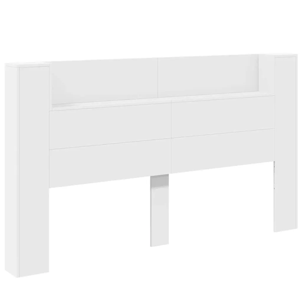 Headboard Cabinet with LED White 180x16.5x103.5 cm 839259