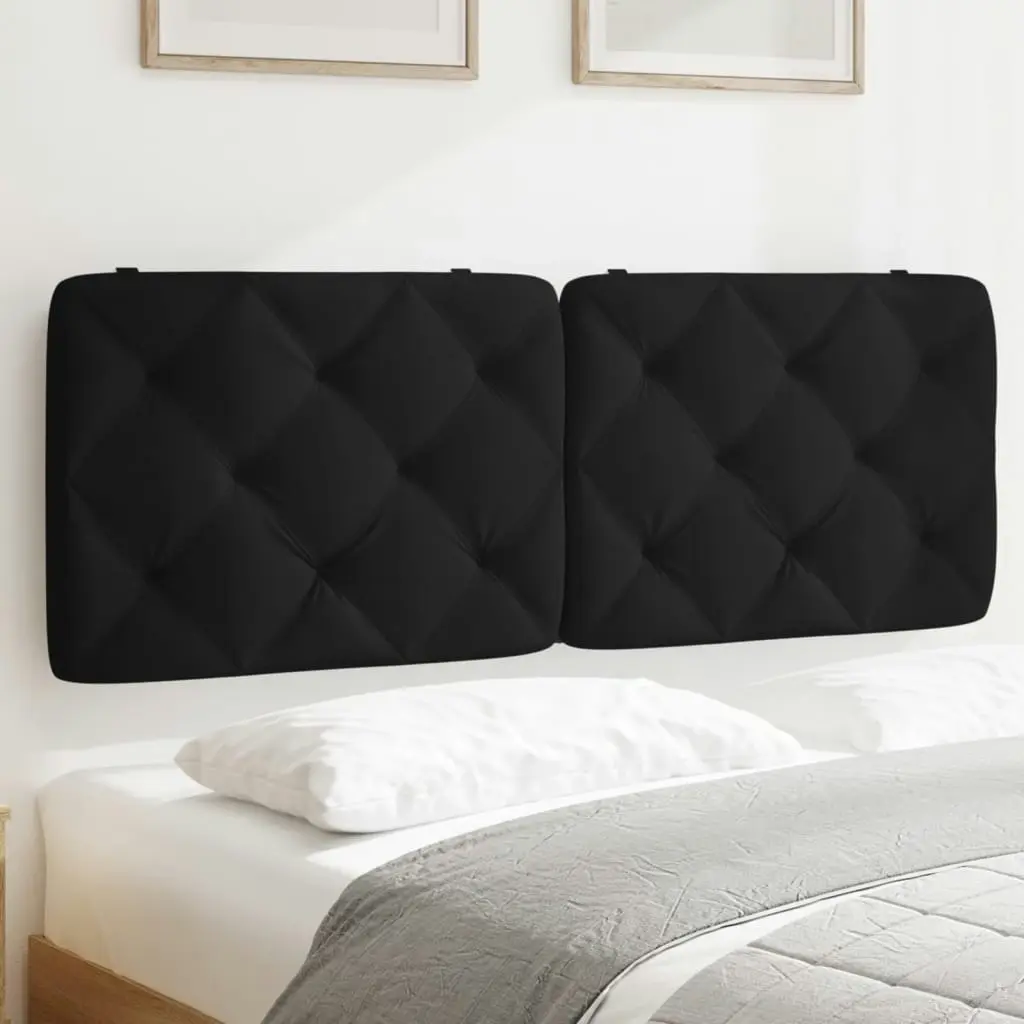 Headboard Cushion Black 137 cm Velvet 374726