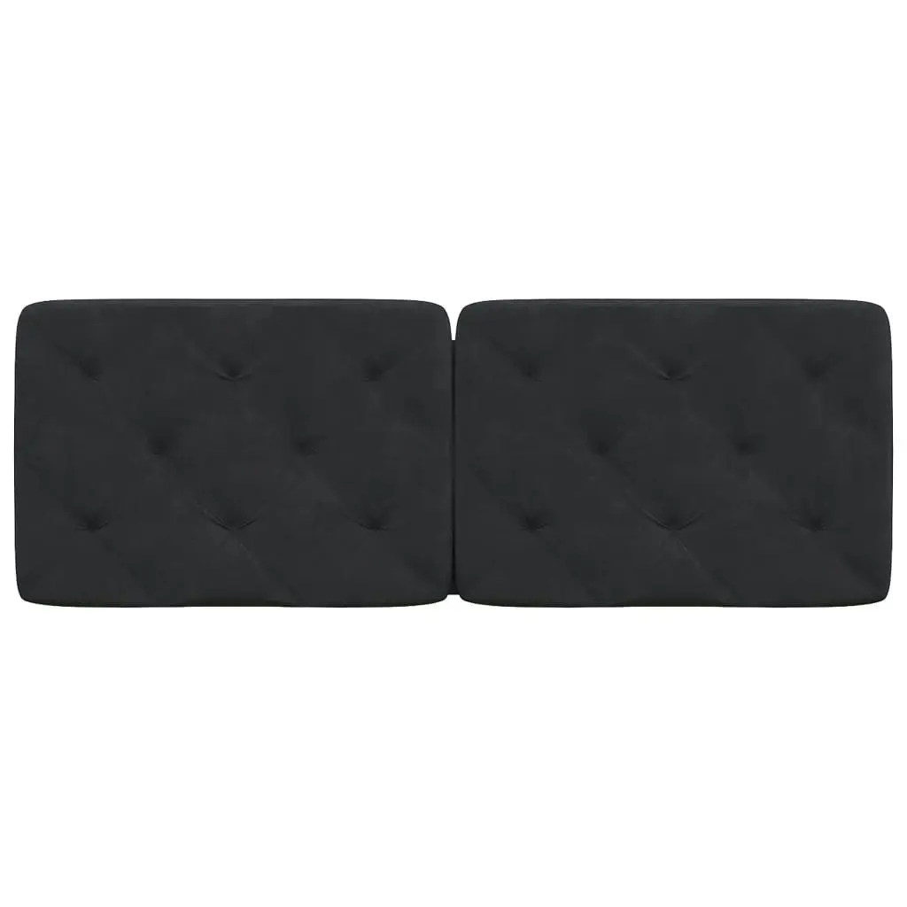 Headboard Cushion Black 137 cm Velvet 374726