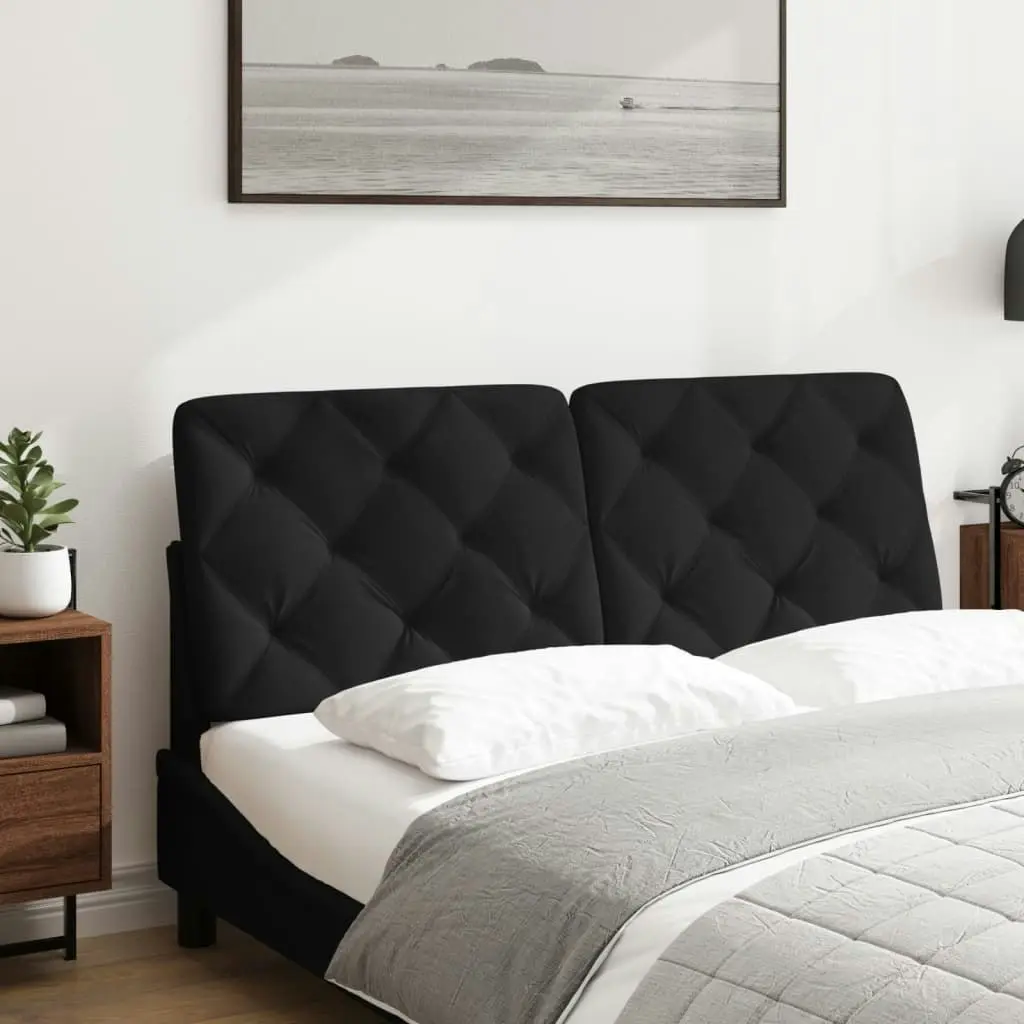 Headboard Cushion Black 137 cm Velvet 374726