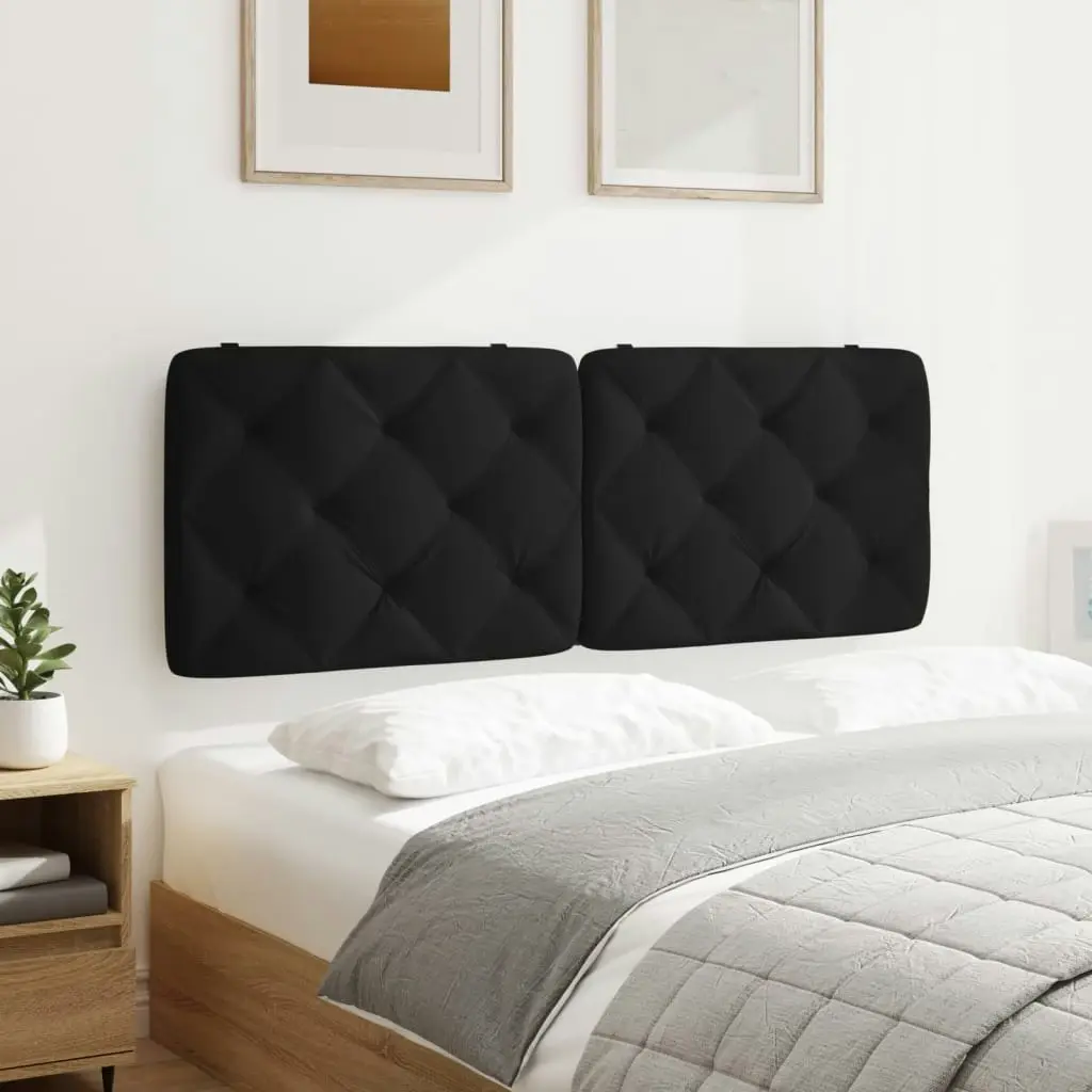 Headboard Cushion Black 137 cm Velvet 374726