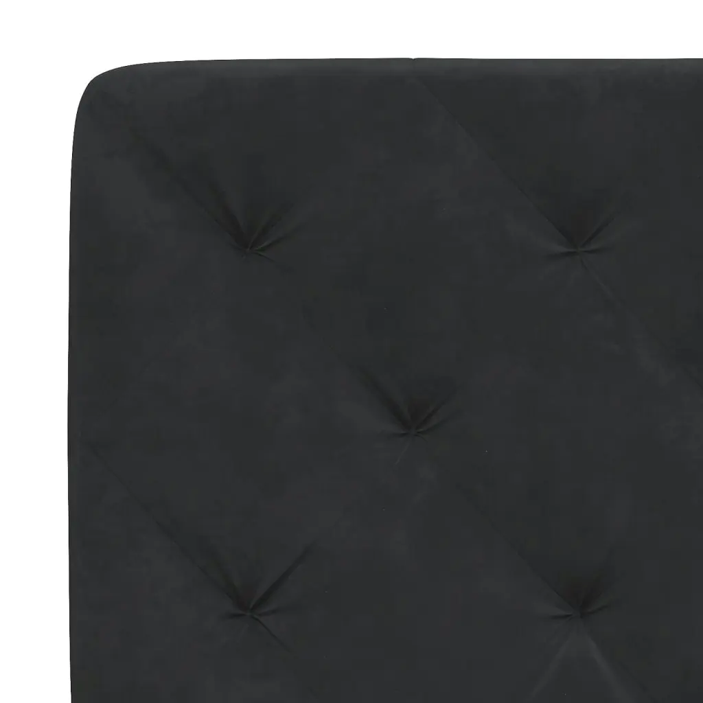 Headboard Cushion Black 137 cm Velvet 374726