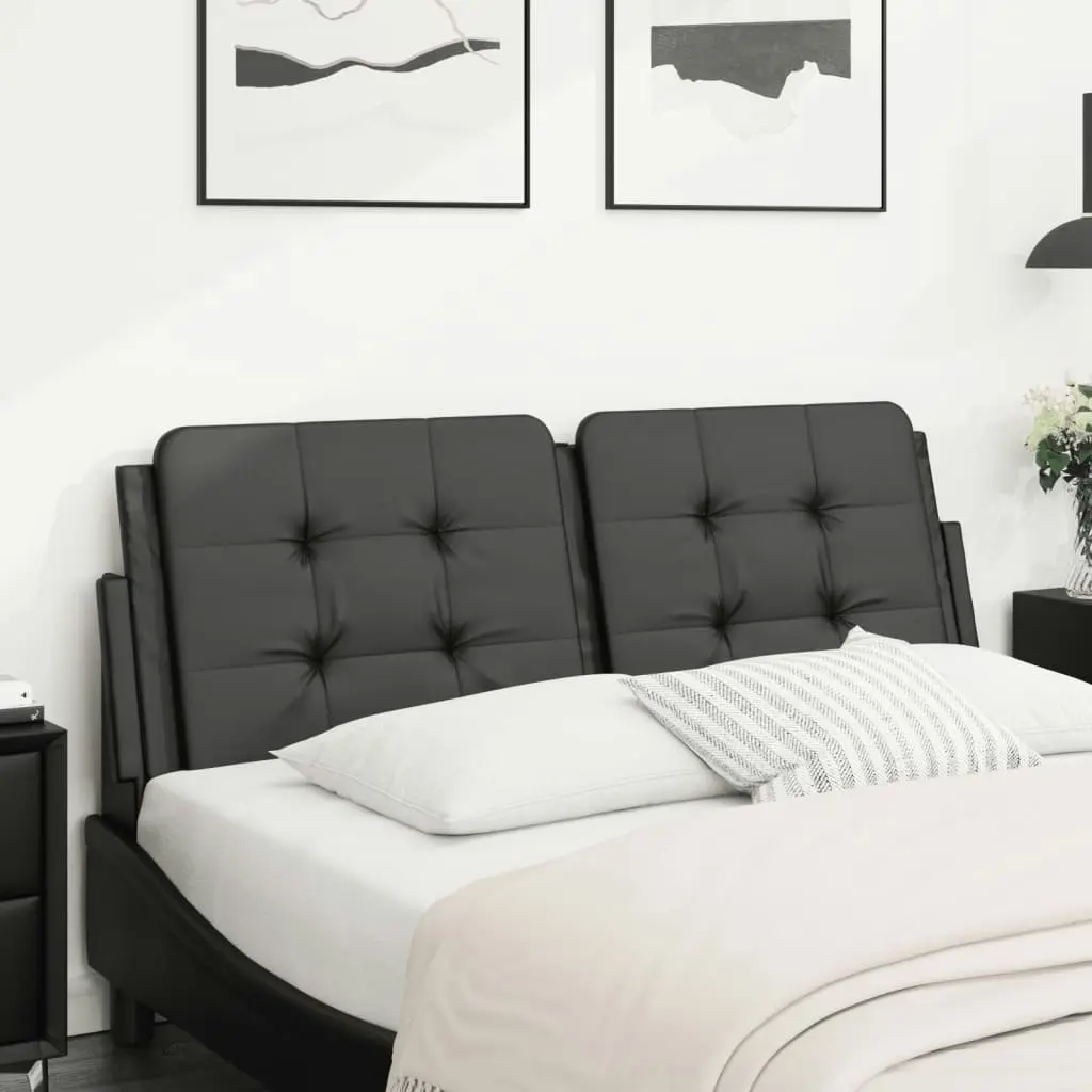 Headboard Cushion Black 137 cm Faux Leather 3207710