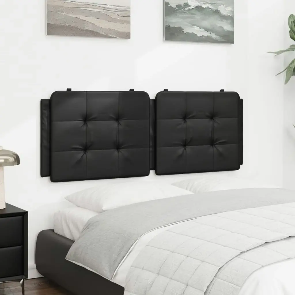 Headboard Cushion Black 137 cm Faux Leather 3207710