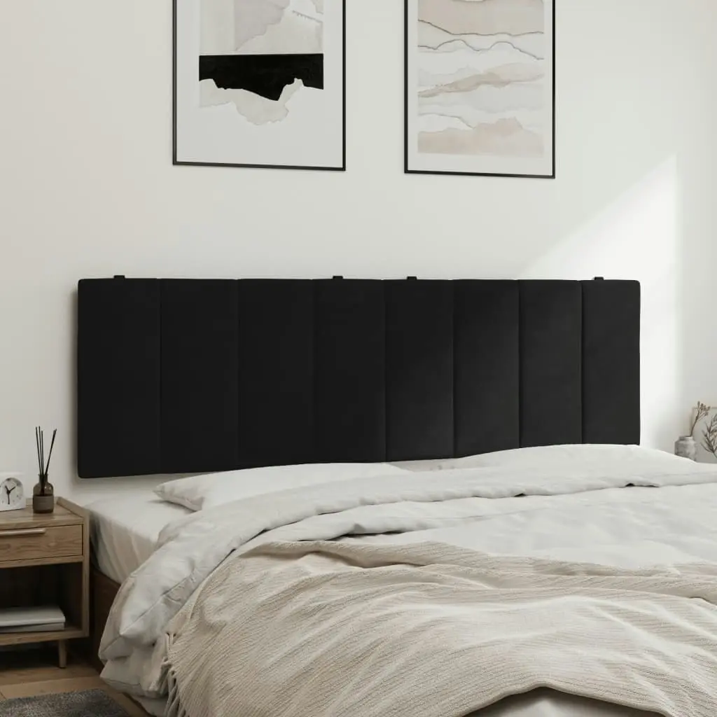 Headboard Cushion Black 152 cm Velvet 374697