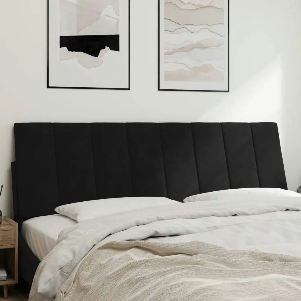 Headboard Cushion Black 152 cm Velvet 374697