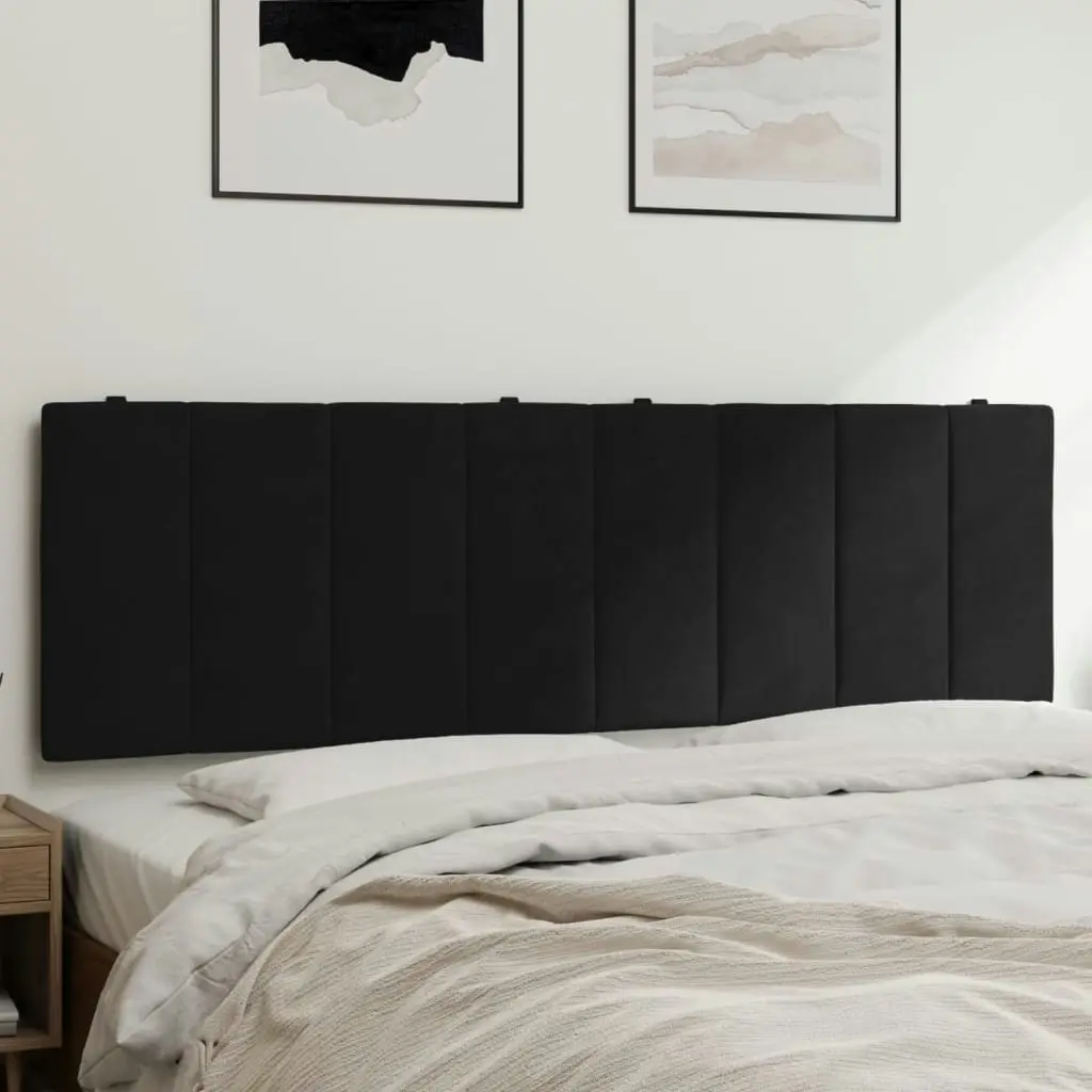 Headboard Cushion Black 152 cm Velvet 374697