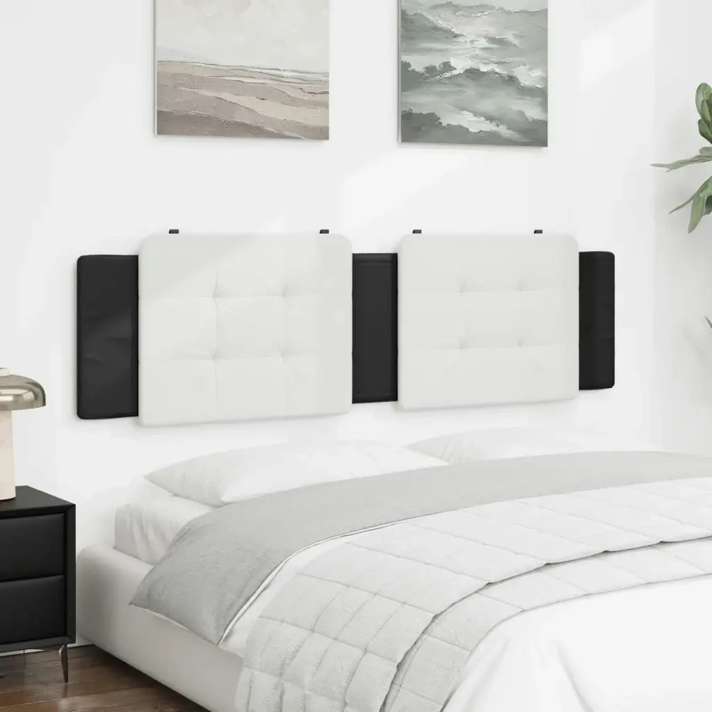 Headboard Cushion Black and White 183 cm Faux Leather 3207713