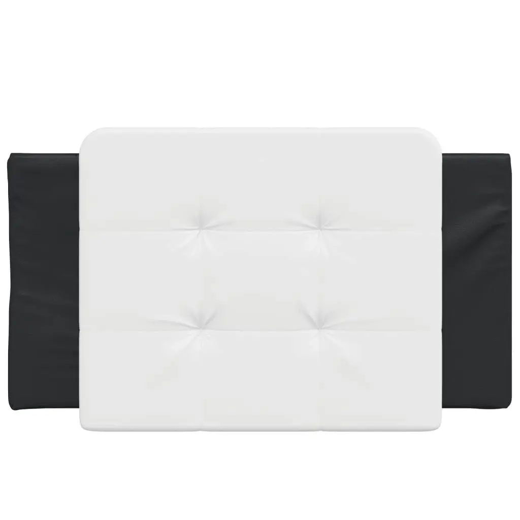 Headboard Cushion White and Black 90 cm Faux Leather 374841